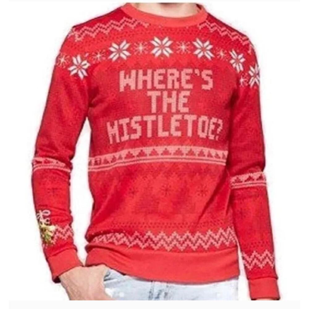 Mad Engine Where's the Mistletoe Sweatshirt, M